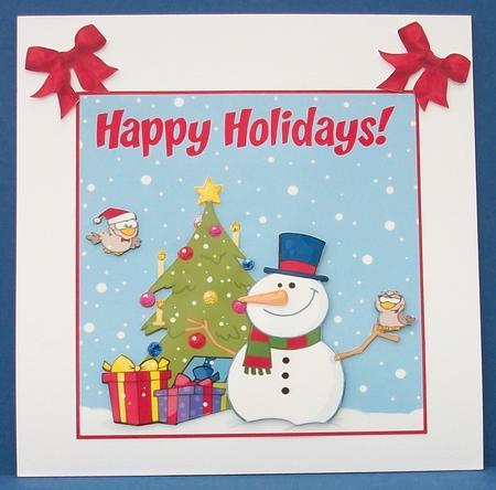Snowman Christmas Scene by Cheryl French