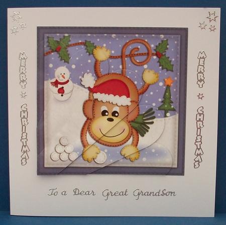 Xmas Chunky Monkey Fan Pyramage Topper by Cheryl French