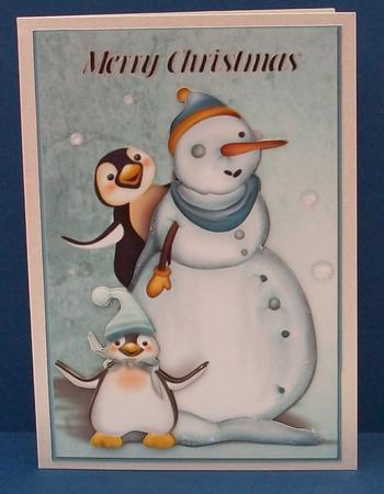 Snowman and Penguins by Cheryl French