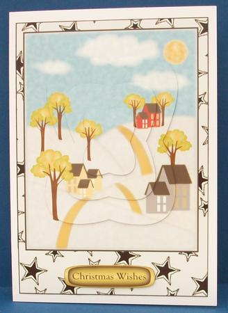 Country Christmas Village Pyramid by Cheryl French
