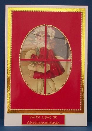 Girl in Red Coat Window Card Sheet by Cheryl French