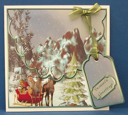 Christmas Snow Scene Square Envy by Cheryl French
