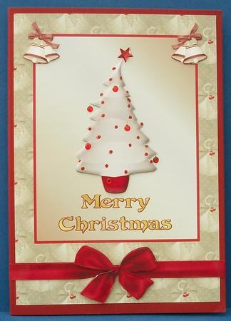 Modern Christmas with Decoupage & Tag by Cheryl French