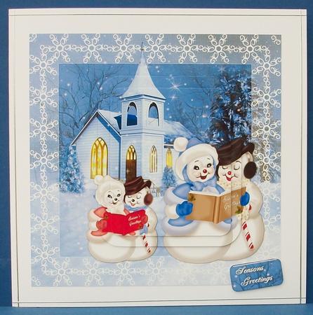 Christmas Snow Family by Cheryl French
