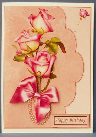 Roses and Pearls Faux Envelope by Cheryl French