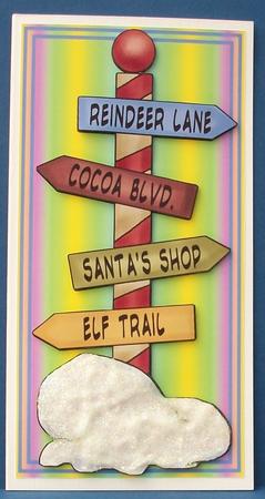 North Pole Street Sign by Cheryl French