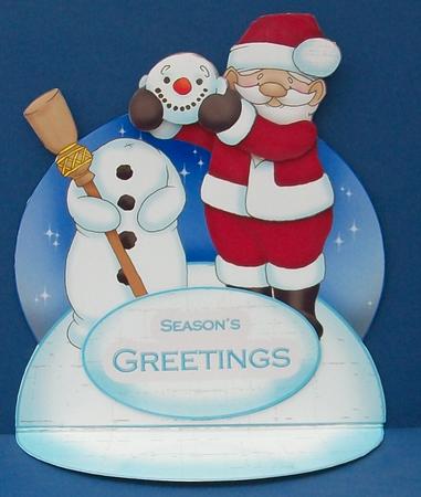 Snowmans Head Doodles Shaped Card by Cheryl French