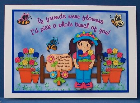 If Friends Were Flowers Any Occasion Card by Cheryl French