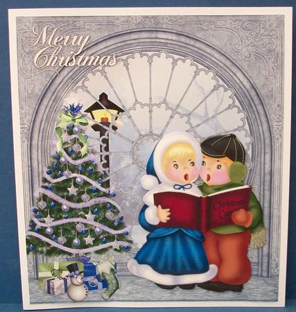 Christmas Window Carol Singers by Cheryl French