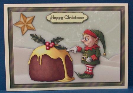 Lickle Christmas Elf Card Front with Step by Step by Cheryl French