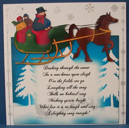 Jingle Bells Christmas Card Front by Cheryl French
