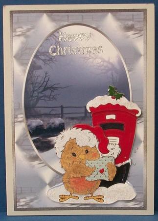 Robin Posting His Card in the Postbox by Cheryl French