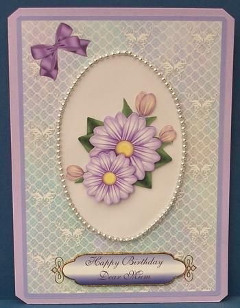 Lilac Daisies - Birthday Mum by Cheryl French