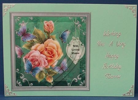 Roses & Butterflies Pyramid Topper by Cheryl French