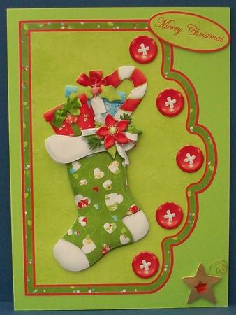 Modern Christmas Sock by Cheryl French