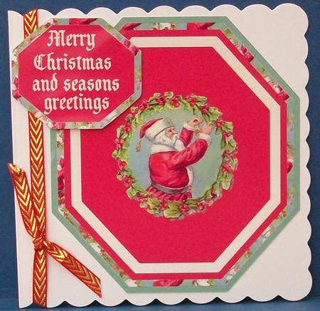 Santa Within the Garland by Cheryl French