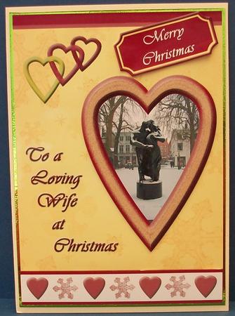 To a Loving Wife at Christmas (gold) - A5 by Cheryl French