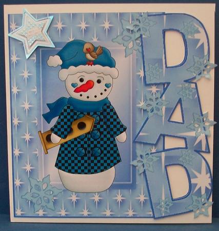 Christmas Dad Snowman Card by Cheryl French
