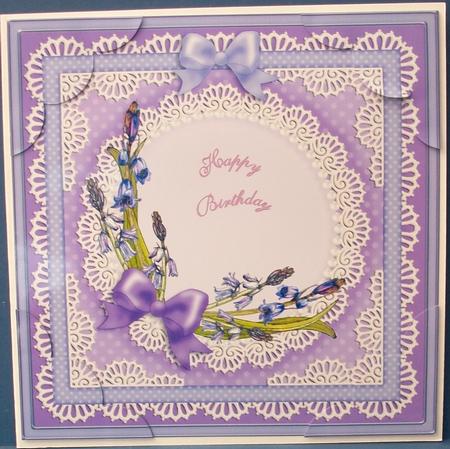 8 x 8 Bluebells Scalloped Corner Topper by Cheryl French