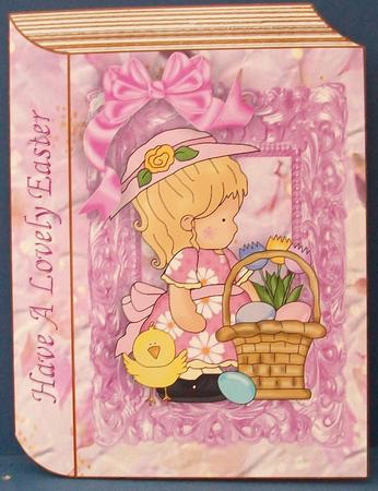 Have a Lovely Easter Cute Little Girl Folded Book by Cheryl French