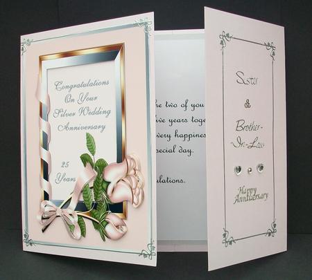 Roses & Ribbon Frame - Silver Wedding Day by Cheryl French