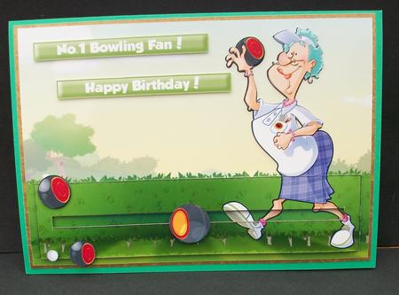 Lawn Bowls Lady Penny Slider. by Cheryl French