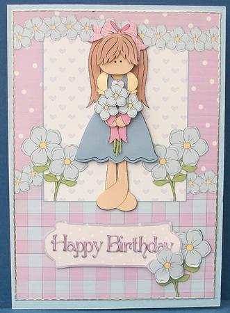 I Picked These for You Card Front and Decoupage by Cheryl French