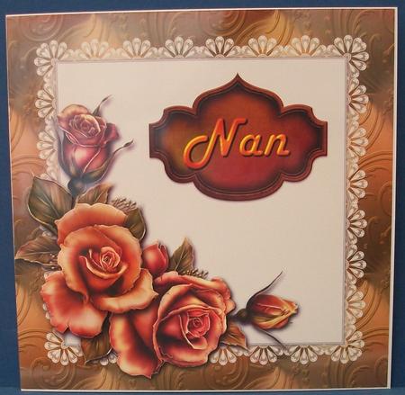 Nan Copper Rose Card Front by Cheryl French