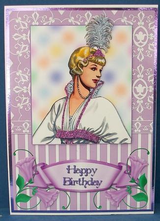 Vintage Art Deco Portrait Card Front by Cheryl French