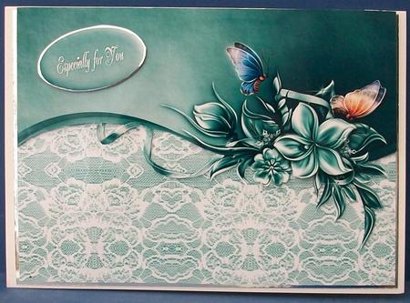 Mint Faux Envelope Card by Cheryl French