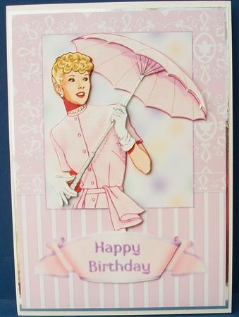 April Showers Vintage Fashion Lady Decoupage by Cheryl French