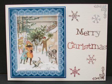 Bringing Home the Christmas Tree Spiral Edge Stacker by Cheryl French