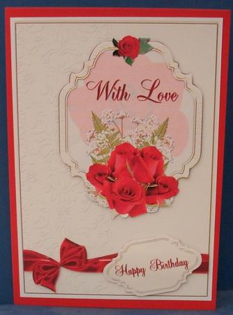 Rose Elegance Card Front & Topper by Cheryl French