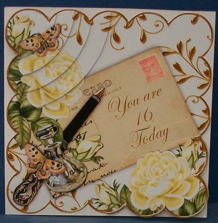 Lemon Roses 16 Today Ink Saver 6in Duo Corner Stacker by Cheryl French