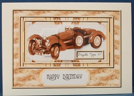Bugatti Type 57 Panel Card by Cheryl French