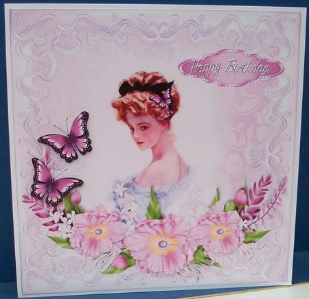 Lovely Vintage Lady in Pink by Cheryl French