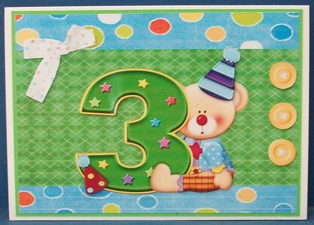 Clown Bear with Party Hats Number 3 by Cheryl French