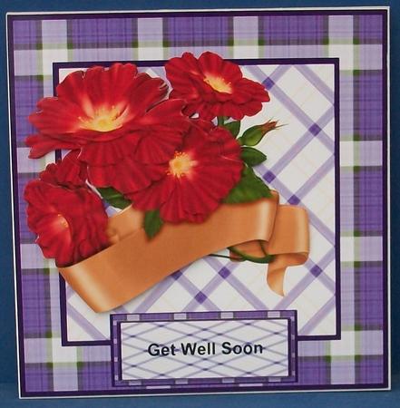 Birthday Male Card Butterflies and Flowers by Cheryl French