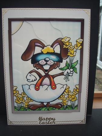Easter Bunny Wavey Corner Stacker by Cheryl French