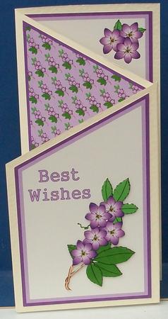 Purple Best Wishes Cascade Sheet by Cheryl French