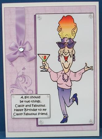 Edna Has Classy Friends Quick Card by Cheryl French