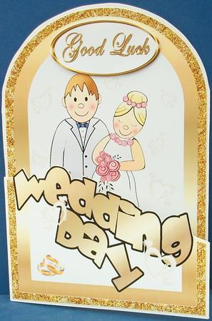 Wedding Cutaway Bride and Groom by Cheryl French