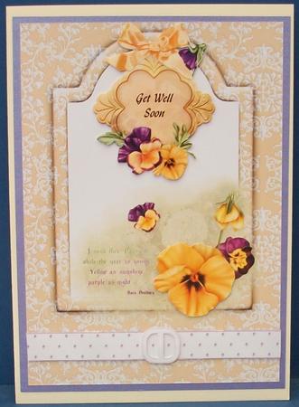 Floral Pansies with Verse by Cheryl French