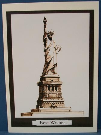 Statue of Liberty - Sepia Sketch by Cheryl French