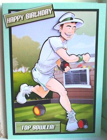 Young Lawn Bowls Dude by Cheryl French