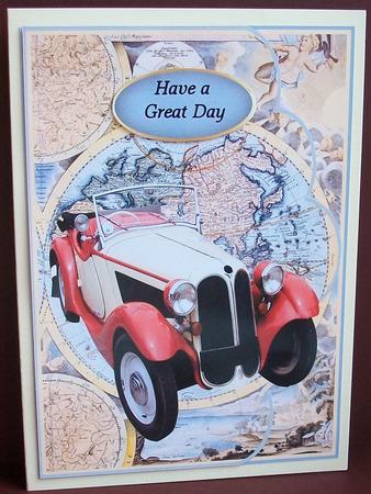 Vintage Scalloped Car by Cheryl French