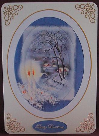 Candle in the Snow at Christmas by Cheryl French