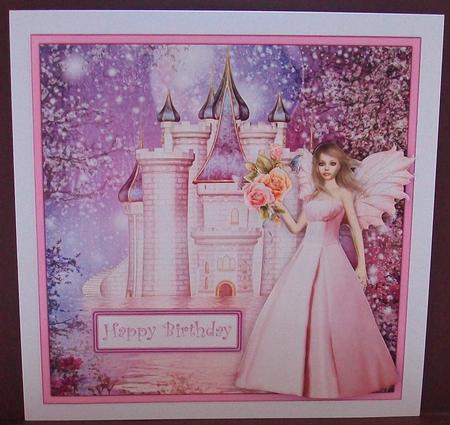 Enchanted Castle 8x8 Topper with Decouapge by Cheryl French