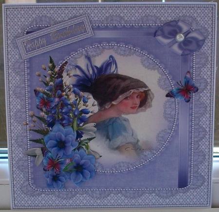 8x8 Lavender Girl by Cheryl French