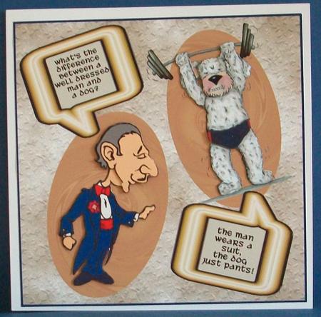 Well Dressed Man and Dog Wordplay Joke by Cheryl French